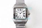 ER Swiss Replica Cartier Santos 100 Automatic Watch White Roman Dial